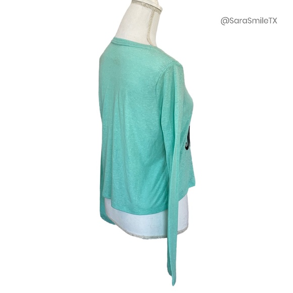 AEROPOSTALE - Santa, Stop Judging Me! - Sequin Mint Green Cropped Top - Picture 10 of 14